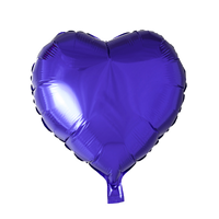 Folieballon  - hjerteformet 45 cm - lilla